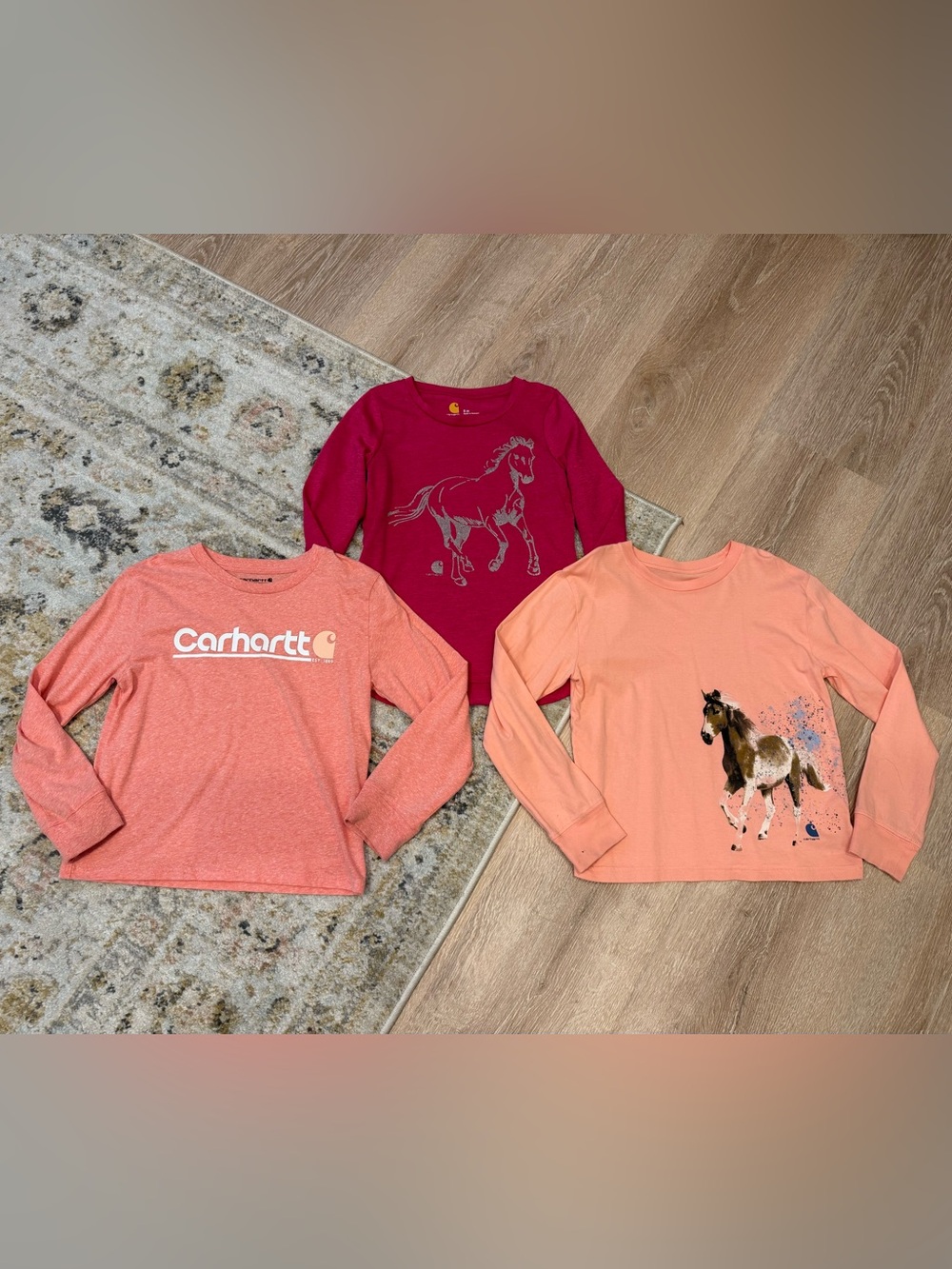 Girl’s Carhartt size 8 long sleeve shirt bundle